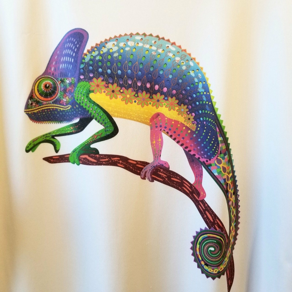 Port & Company psychedelic chameleon tee